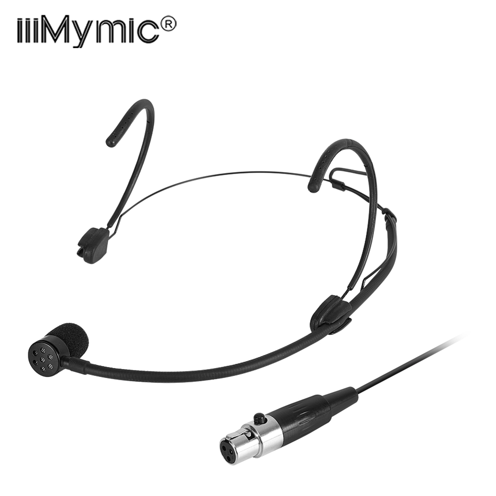Xlr Microphone Condenser - Mikrofon nagłowny jednokierunkowy Iiimymic, czarny, 3-pinowy