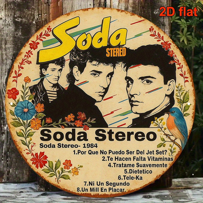 Audio Music To Lyrics - Projekt płaski 2D, 1 sztuka retro