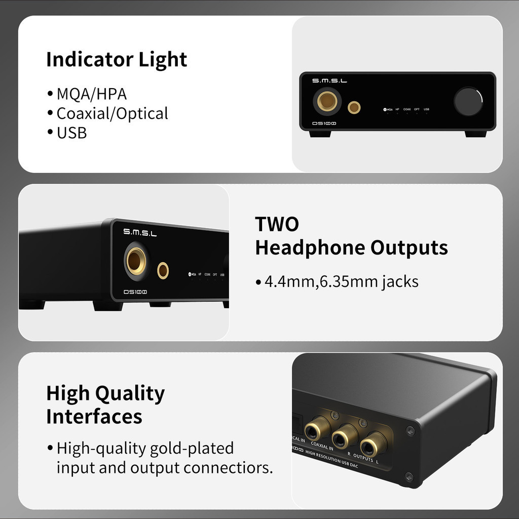 SMSL DS100 MQA MQA-CD dekoder  – Portable Amplifier Mini recenzja i cena